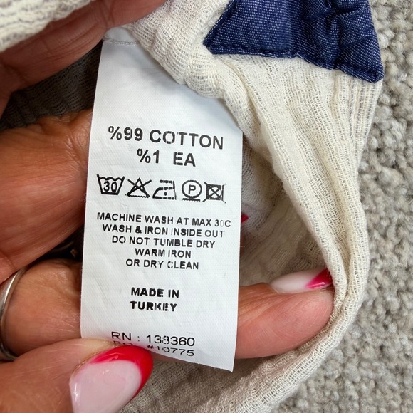 32 Bar Blues Textured Button Up Shirt Mens XL Utility Pockets Casual Workwear - Picture 7 of 12